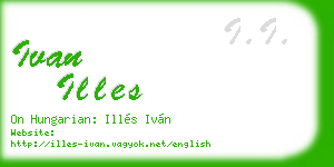ivan illes business card